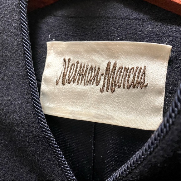 100% Cashmere Full Length Navy Wrap Coat - Picture 8 of 9